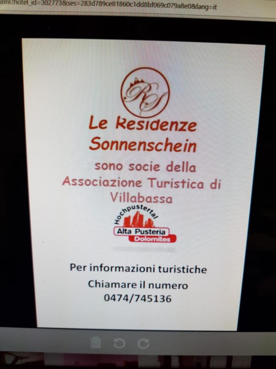 אפרטהוטל וילאבאסה Residenze Sonnenschein Casa Rossa מראה חיצוני תמונה